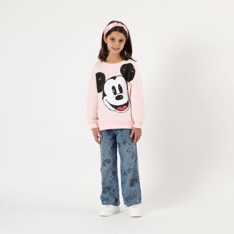 Poleron Cerrado Niña Mickey Happy Rosado Disney-0