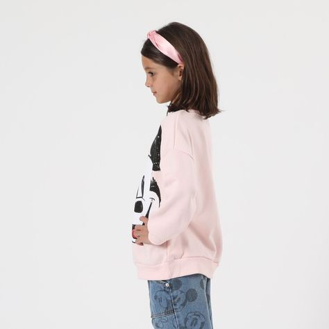 Poleron Cerrado Niña Mickey Happy Rosado Disney-1