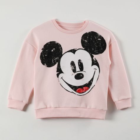 Poleron Cerrado Niña Mickey Happy Rosado Disney-3