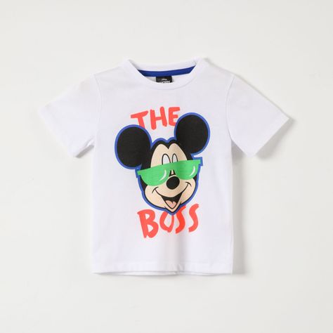 Polera Manga Corta Niño Mickey Blanco I Disney-0