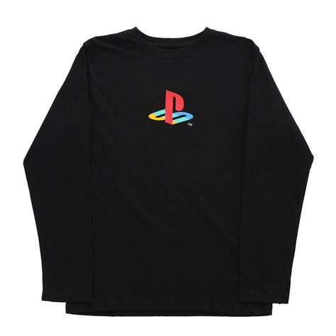 Polera Manga Larga Niño Back Negro PlayStation-0