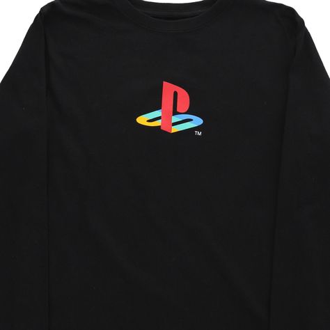 Polera Manga Larga Niño Back Negro PlayStation-2