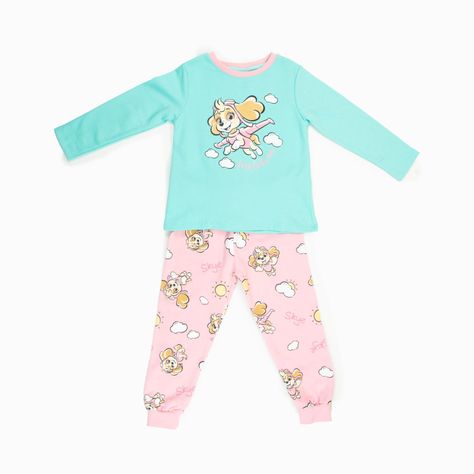 Pijama Niña Fly Celeste Paw Patrol-0