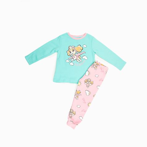 Pijama Niña Fly Celeste Paw Patrol-2