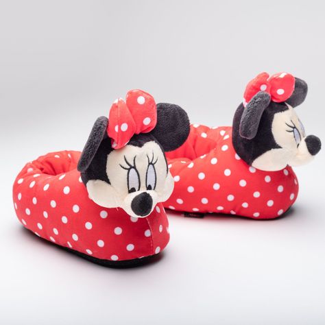 Pantufla 3D Niña Minnie Puntos Rojo Disney-0