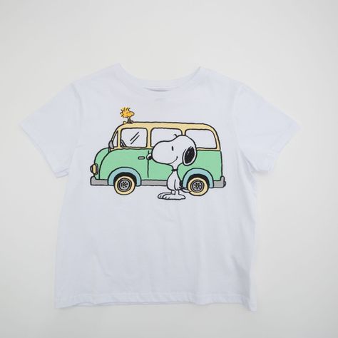 Polera Mujer Auto Blanco Snoopy-0