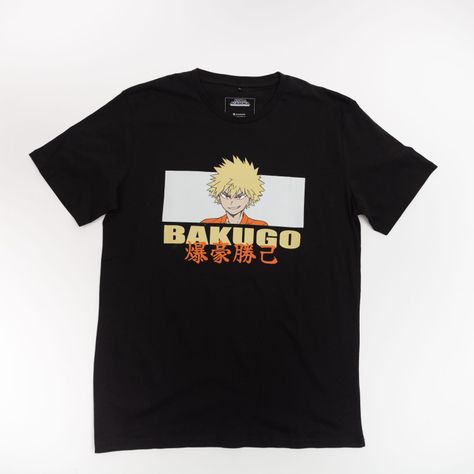 Polera Hombre  My Hero Academia  Bakugo Negro-0