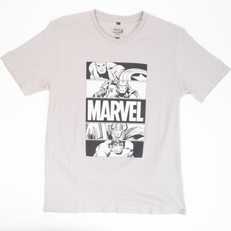 Polera Hombre  Marvel Comic Gris-0
