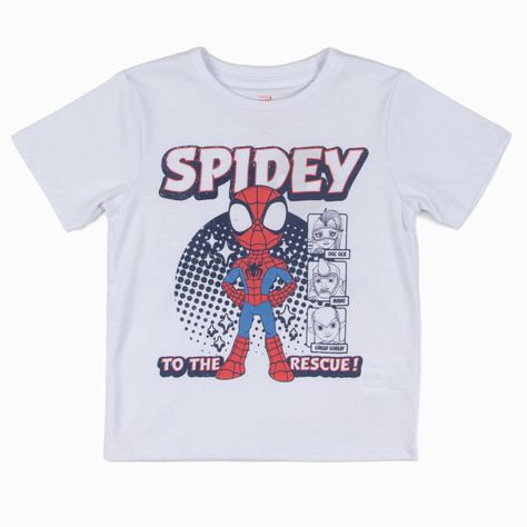 Polera Niño Ciudad Spidey Blanco Marvel-2
