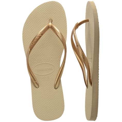 Sandalia Mujer Slim Dorado Havaianas-1