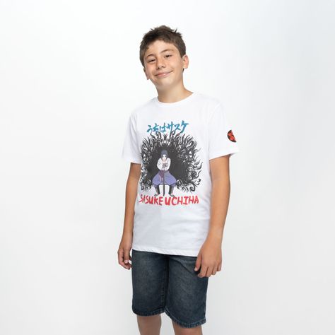 Polera Niño Sasuke Blanco Naruto-0