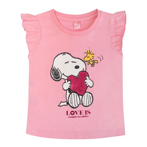 Polera Niña hugging Rosado Snoopy-0