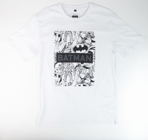 Polera Hombre Dc Comics Batman Blanco-0