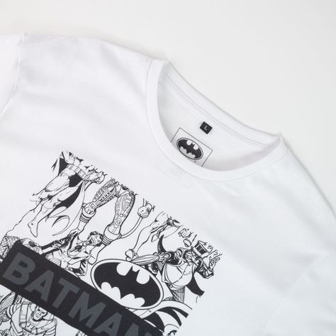 Polera Hombre Dc Comics Batman Blanco-1