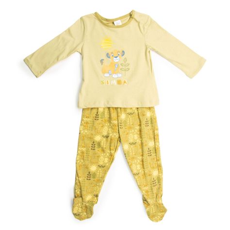 Pijama Bebe Rey León Soleado Verde Claro Disney-1