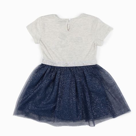 Vestido Niña Minnie Bicolor Gris Disney-3