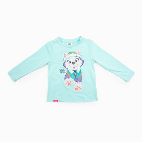 Polera Manga Larga Niña Everest Ready Celeste Paw Patrol-2
