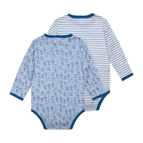 Pack Body Bebe Dama y Vagabundo Doggie Azul Disney-1