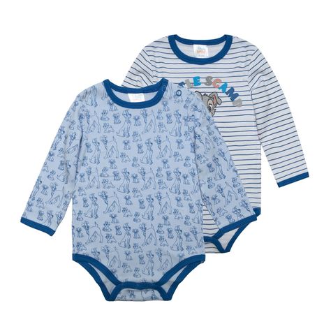 Pack Body Bebe Dama y Vagabundo Doggie Azul Disney-0