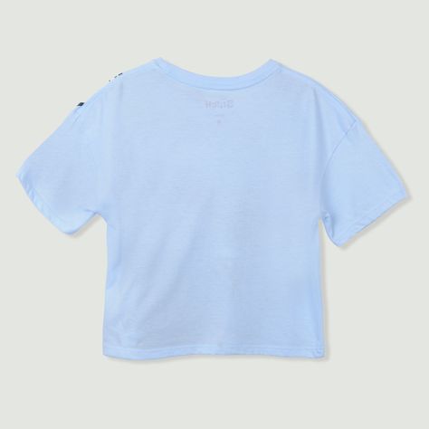 Polera Manga Corta Niña Lilo y Stitch Celeste Disney-1