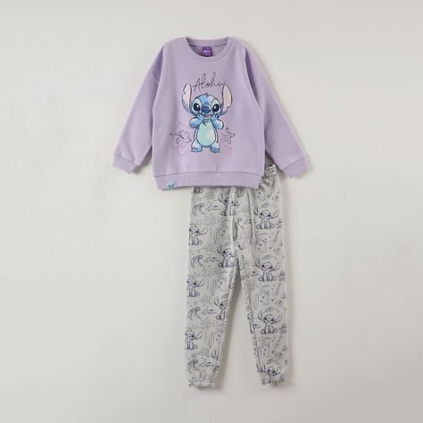 Buzo Niña Lilo & Stitch Flowers Lila Disney-0