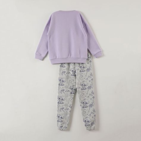 Buzo Niña Lilo & Stitch Flowers Lila Disney-3