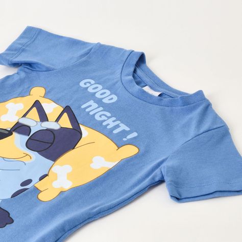 Pijama Corto Niño Bluey Dormido Azul Bluey-1