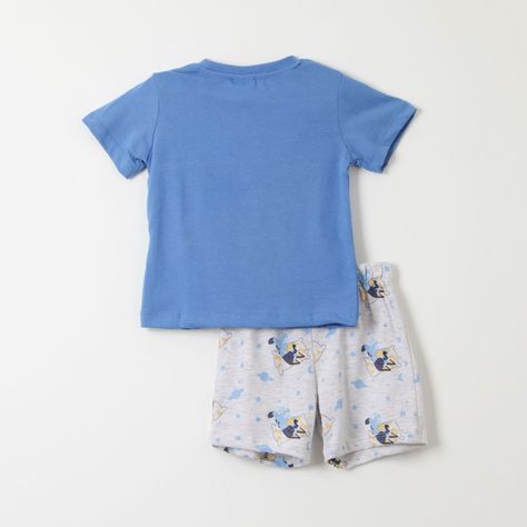 Pijama Corto Niño Bluey Dormido Azul Bluey-3
