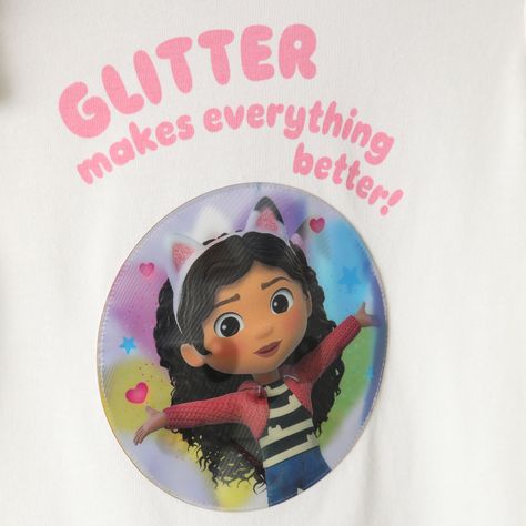 Polera Manga Larga Niña Glitter Makes Beige Gabby Doll House-1