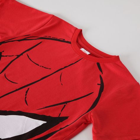 Polera Manga Corta Niño Spiderman Rojo Marvel-1