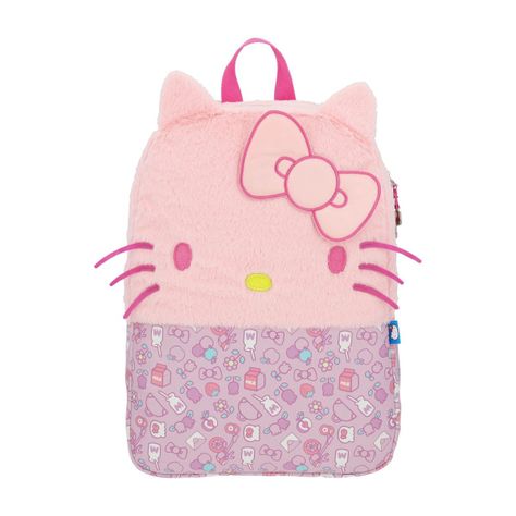 Mochila Niña Felpa Rosado Hello Kitty-0