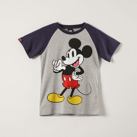 Polera Manga Corta Niño Mickey Gris and Blue Disney-0