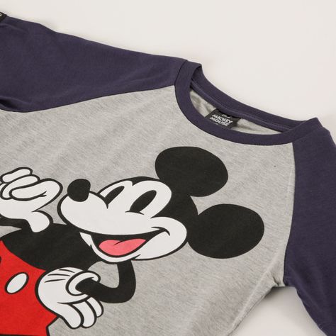 Polera Manga Corta Niño Mickey Gris and Blue Disney-1