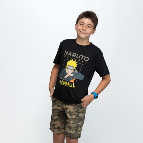 Polera Niño Uzumaki Negro Naruto-0