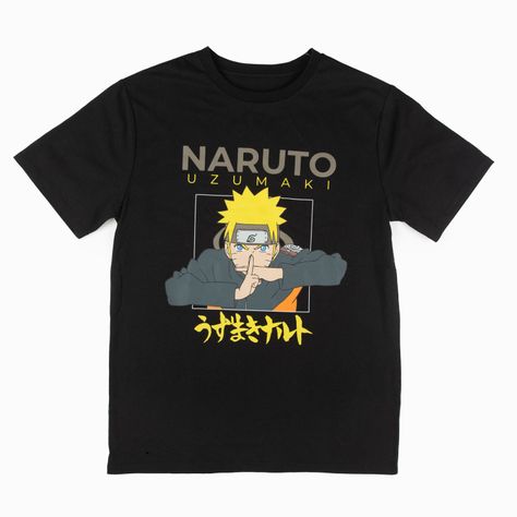 Polera Niño Uzumaki Negro Naruto-2