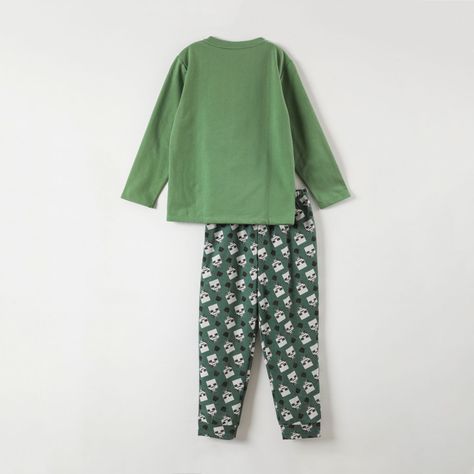 Conjunto Pijama Buzo Niño Dosge This! Verde Minecraft-3