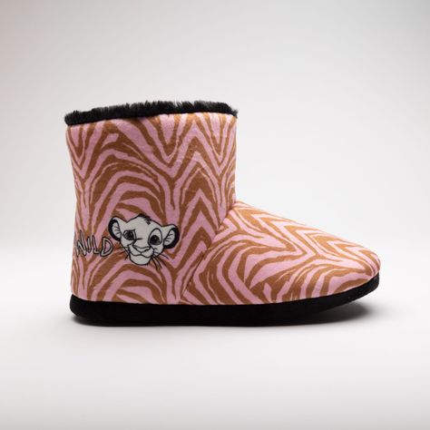 Pantufla Bota Mujer Rey León Lineas Rosado Disney-3