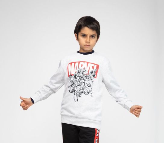 Poleron Niño Marvel Foto Gris Marvel-0