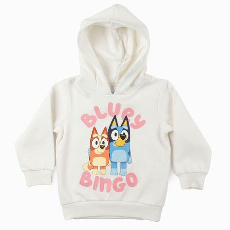 Poleron Gorro Niña Bluey y Bingo Blanco-2