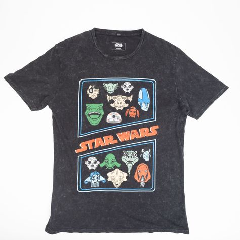 Polera Hombre  Star Wars  Personajes Gris-0