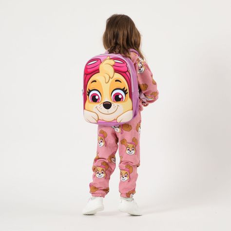 Mochila Niña Skye Face 3D Rosada Paw Patrol-0