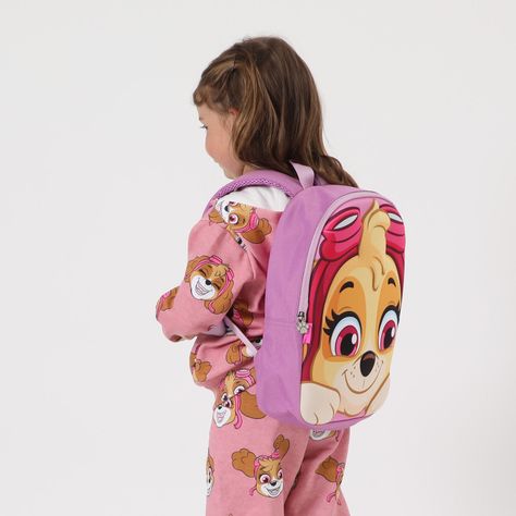 Mochila Niña Skye Face 3D Rosada Paw Patrol-1