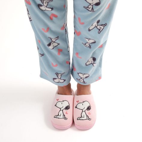 Pantufla Mujer Corazones Rosado Snoopy-0