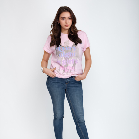 Polera Mujer Barbie Amigas Rosado Barbie-0