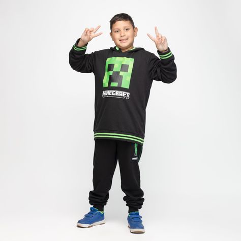 Pantalon de Buzo Niño Minecraft Logo Games Negro Minecraft-0