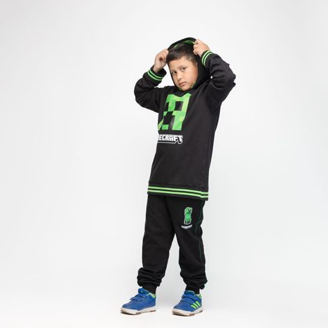 Pantalon de Buzo Niño Minecraft Logo Games Negro Minecraft-1