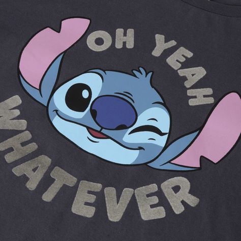 Polera Manga Larga Niño Lilo & Stitch Oh Yeah Negro Disney-1
