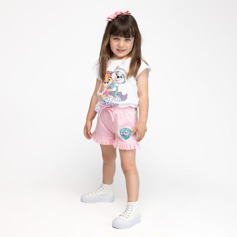 Short Niña Parche Everest Rosa Paw Patrol-1