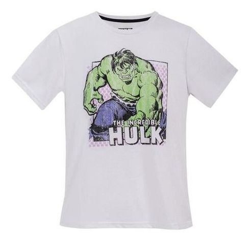 Polera Niño Hulk El Increible Blanco Marvel-0