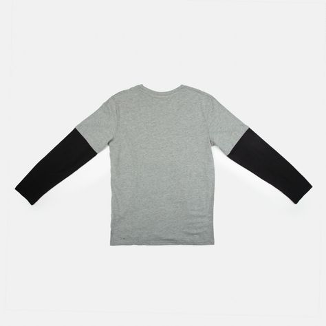 Polera Manga Larga Niño Batman Serio Gris DC COMICS-1